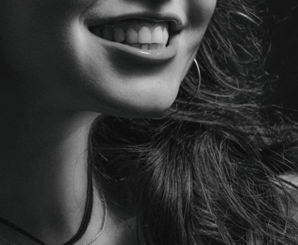 a woman with long hair