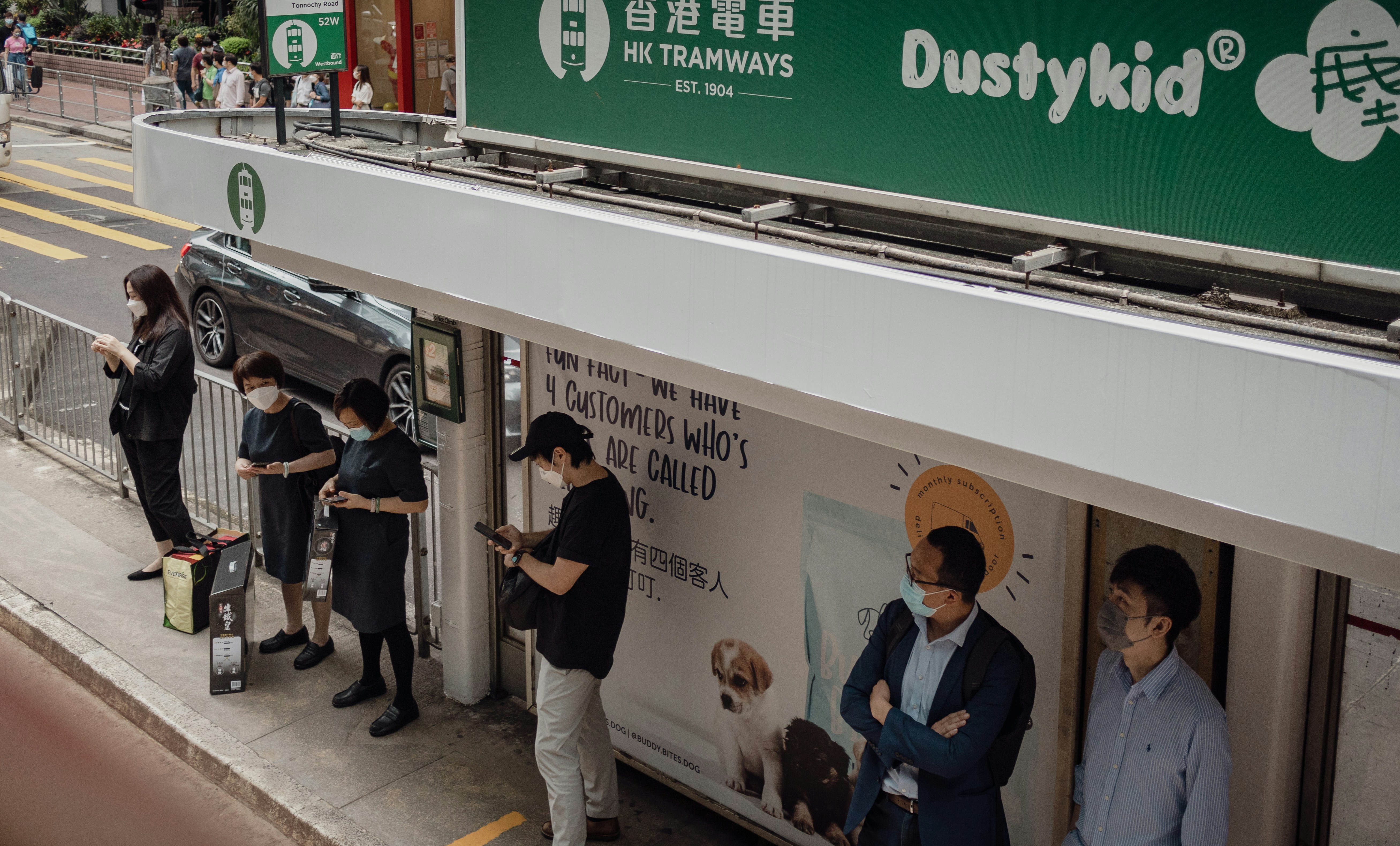 people waiting for a train