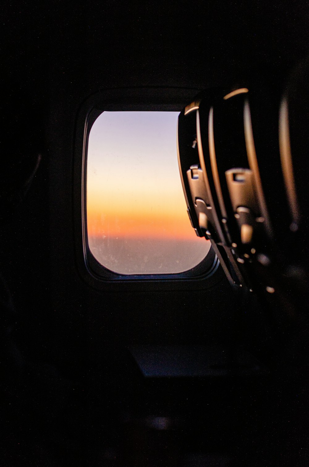 a view of the sunset through a window