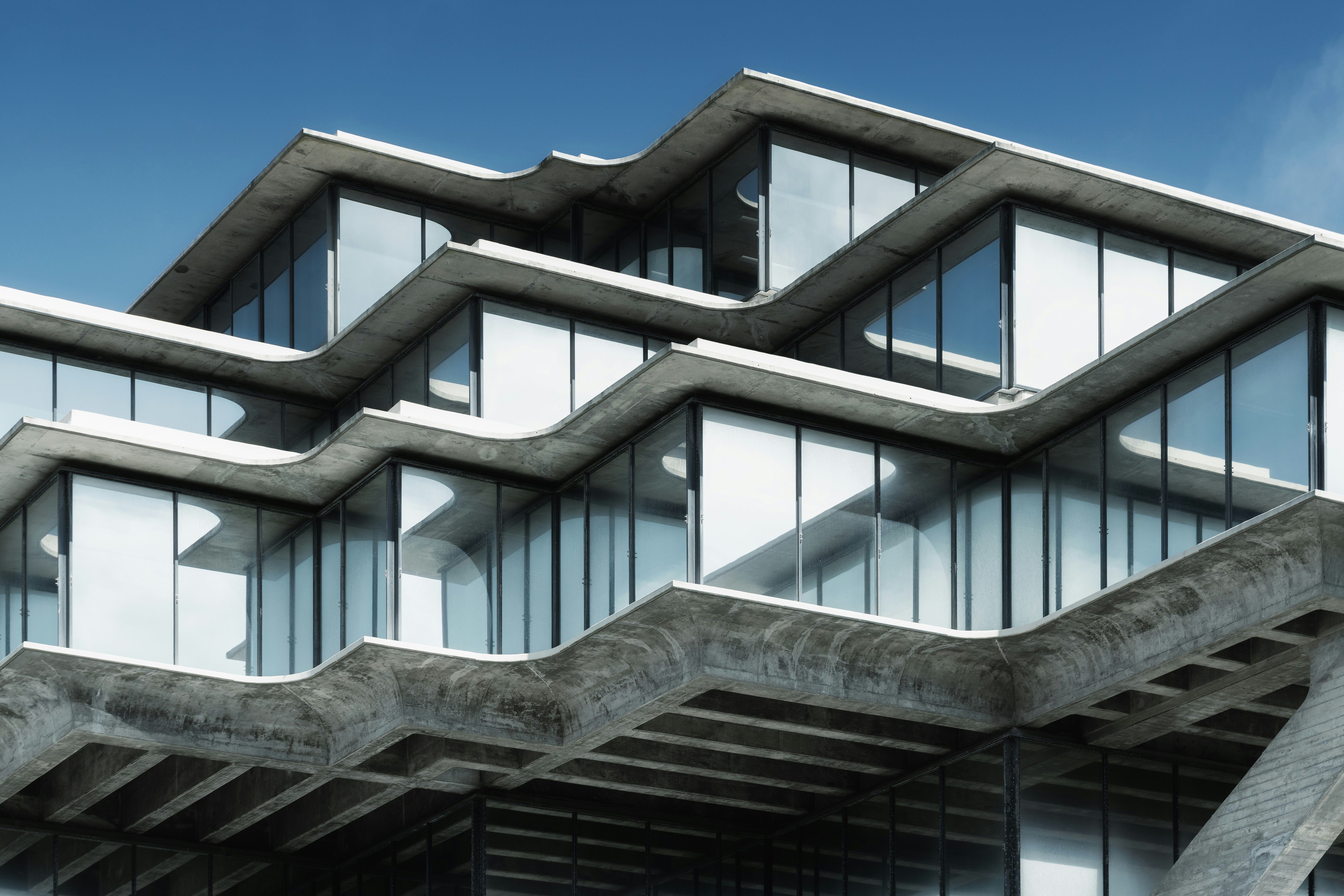 Modern building with parametric facade design