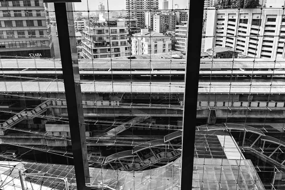 a view of a city from a window