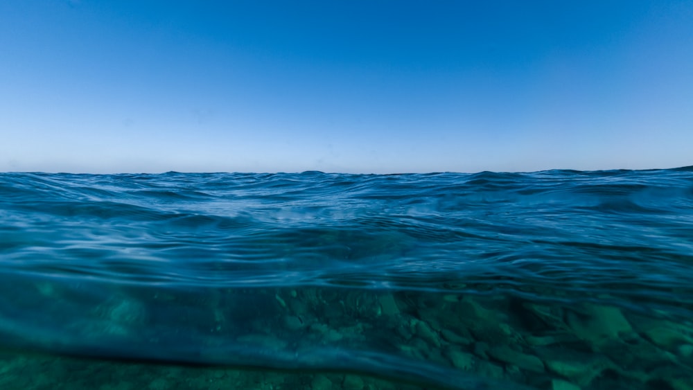 a body of water with waves