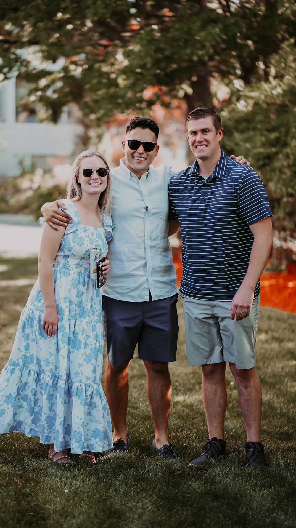 a group of people posing for a photo