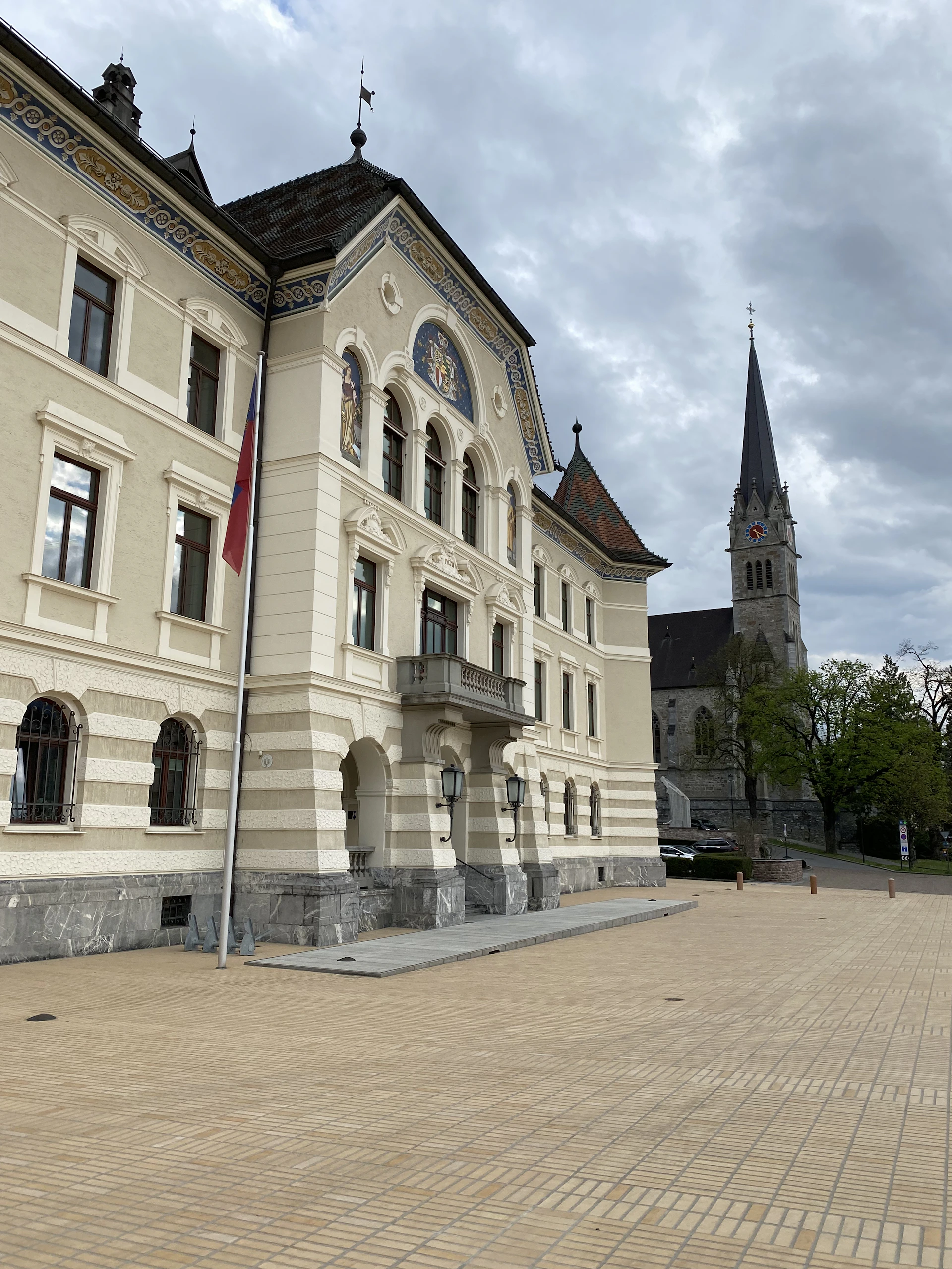 a large building with a clock tower