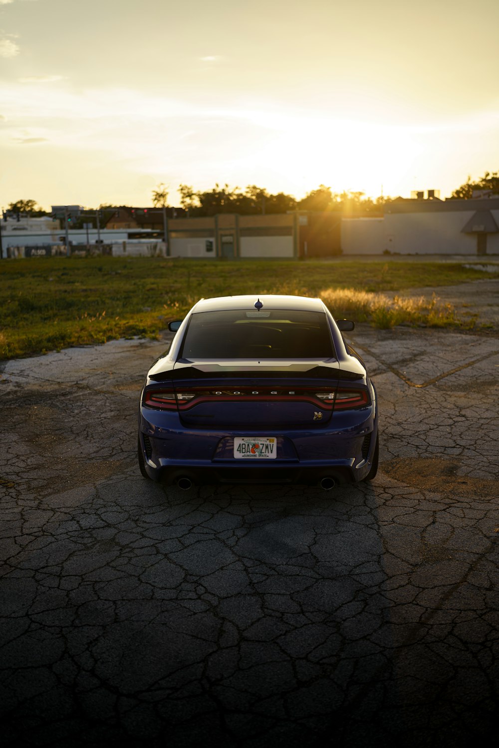 a car parked on a brick road