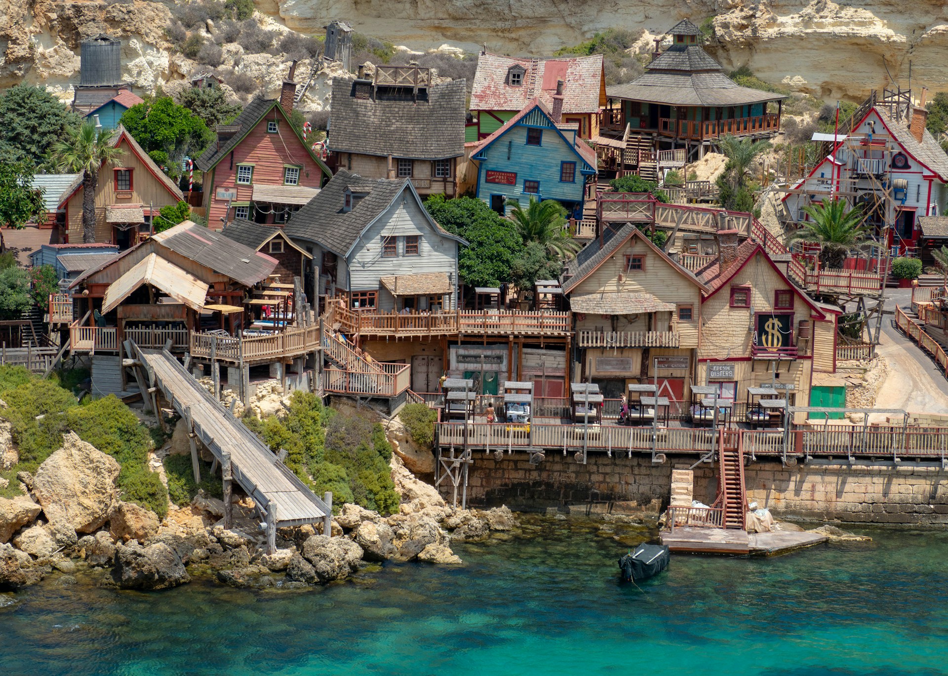 a group of houses on a hill