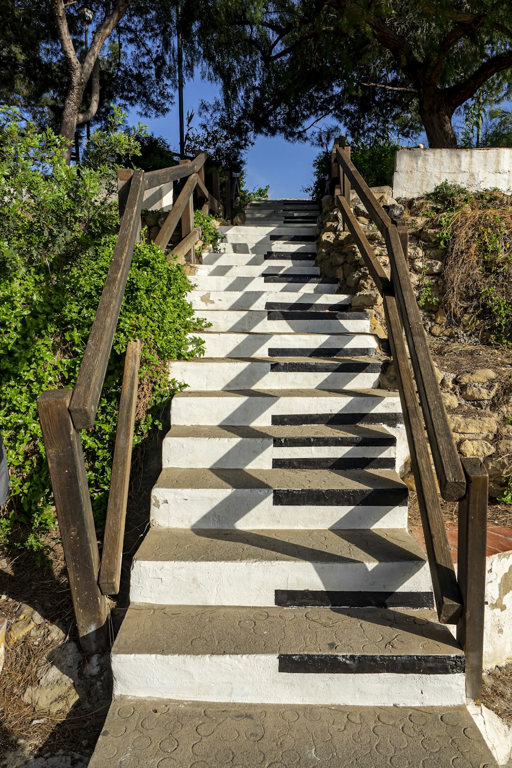 a set of stairs leading to a beach