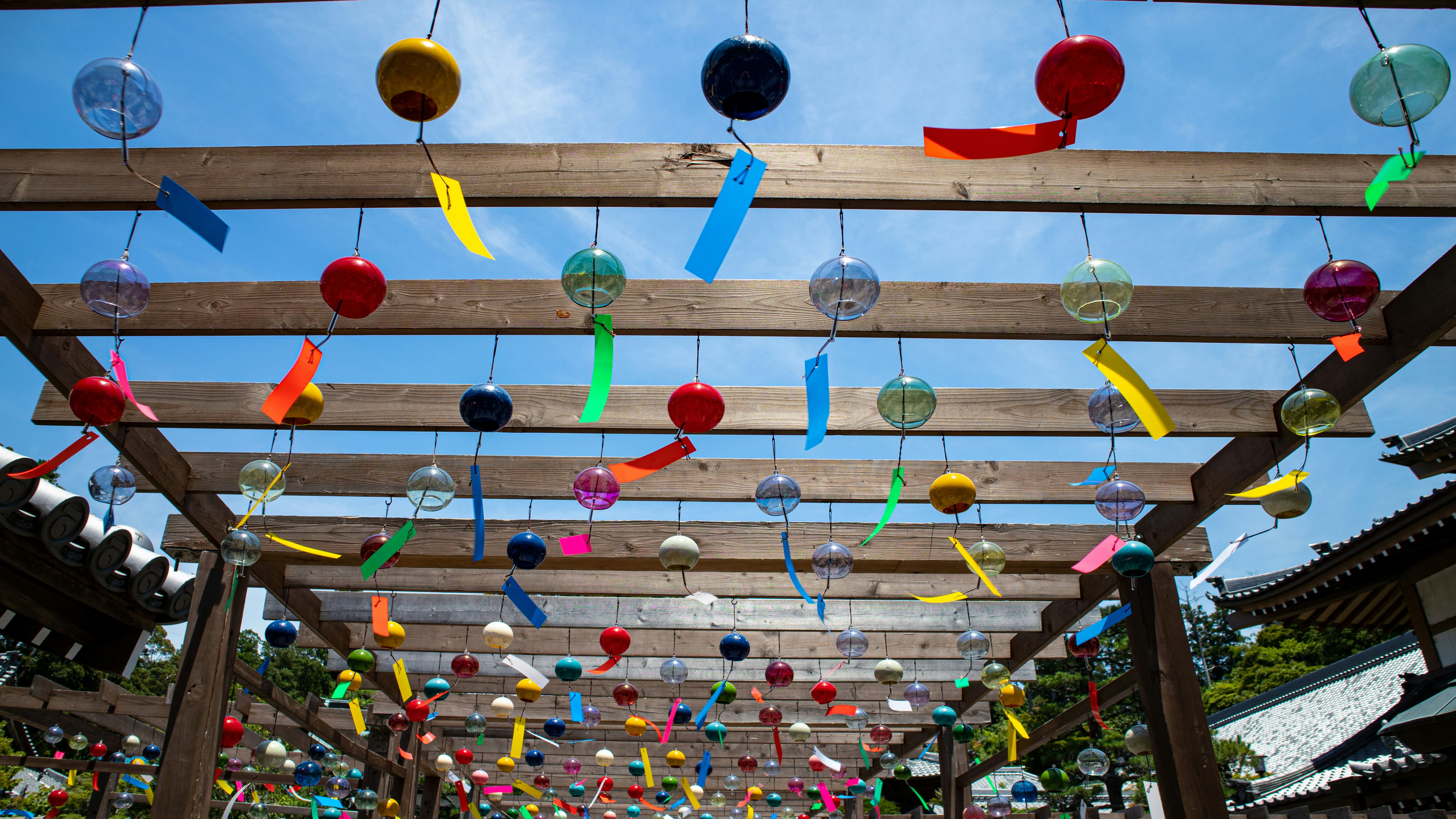 Chuông gió Furin tại một ngôi đền ở Shizuoka