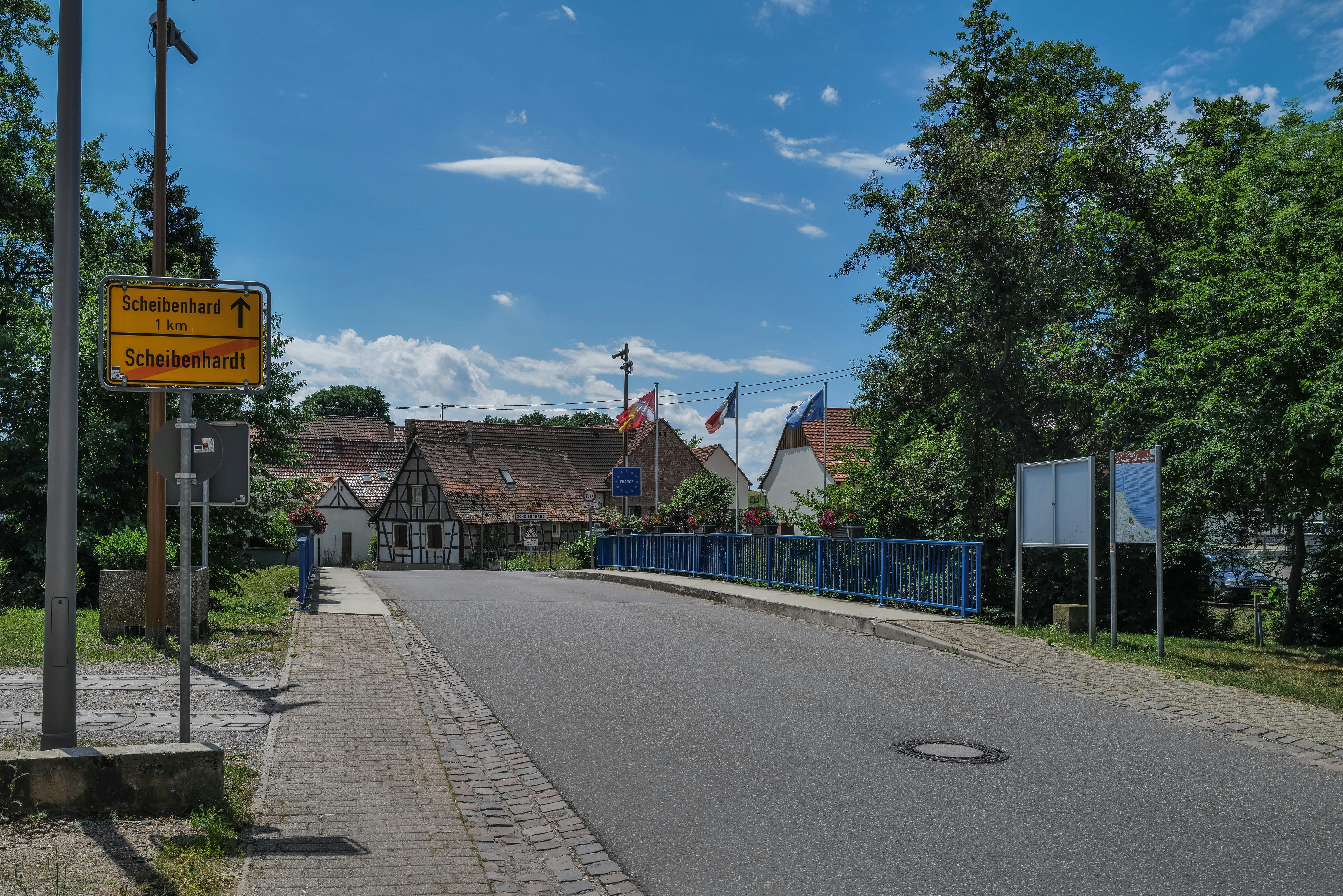 a road with a sign on it