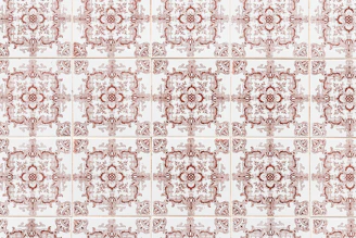 Close-up of classic ceramic tiles arranged in a neat pattern.