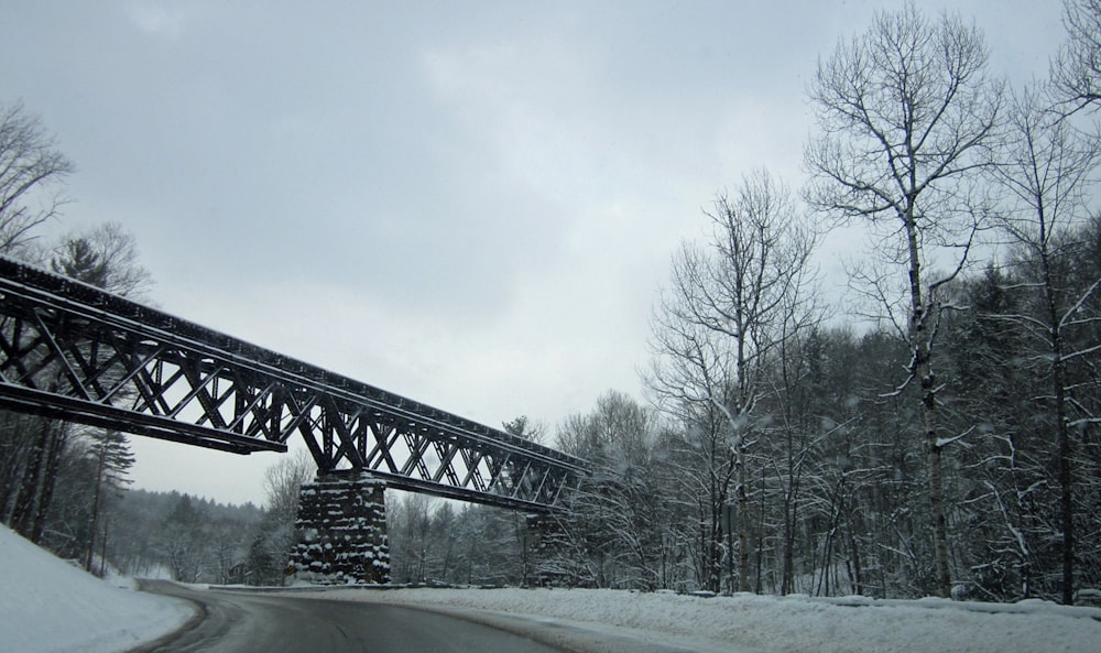 a bridge over a road