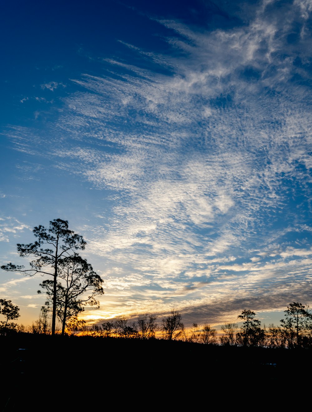 a blue sky with clouds