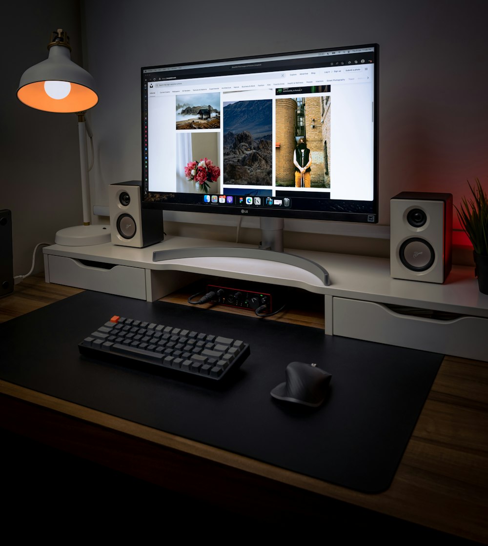 a computer on a desk