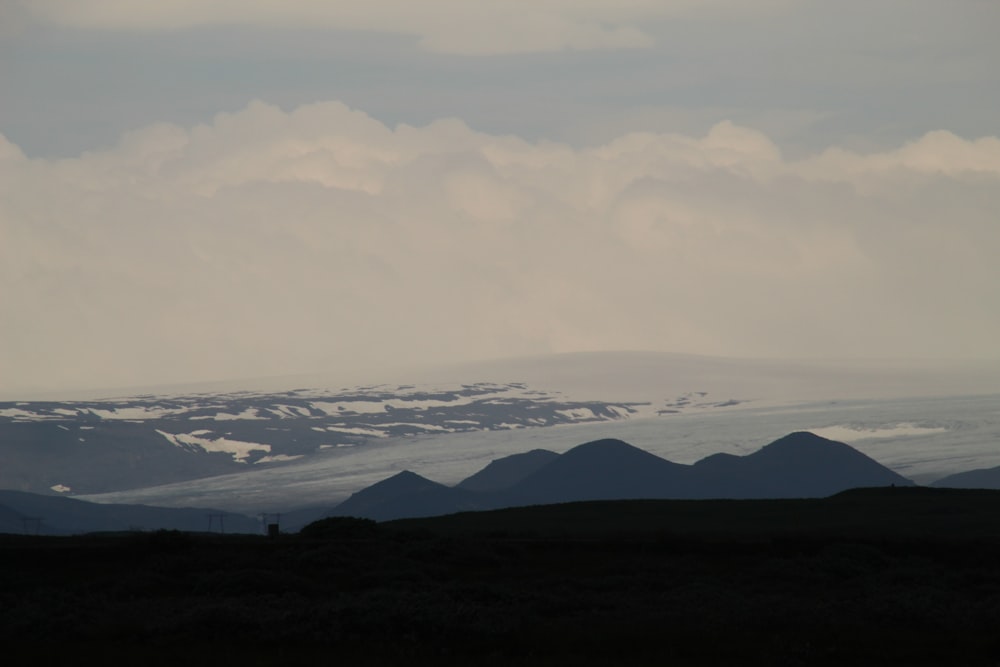 a landscape with snow