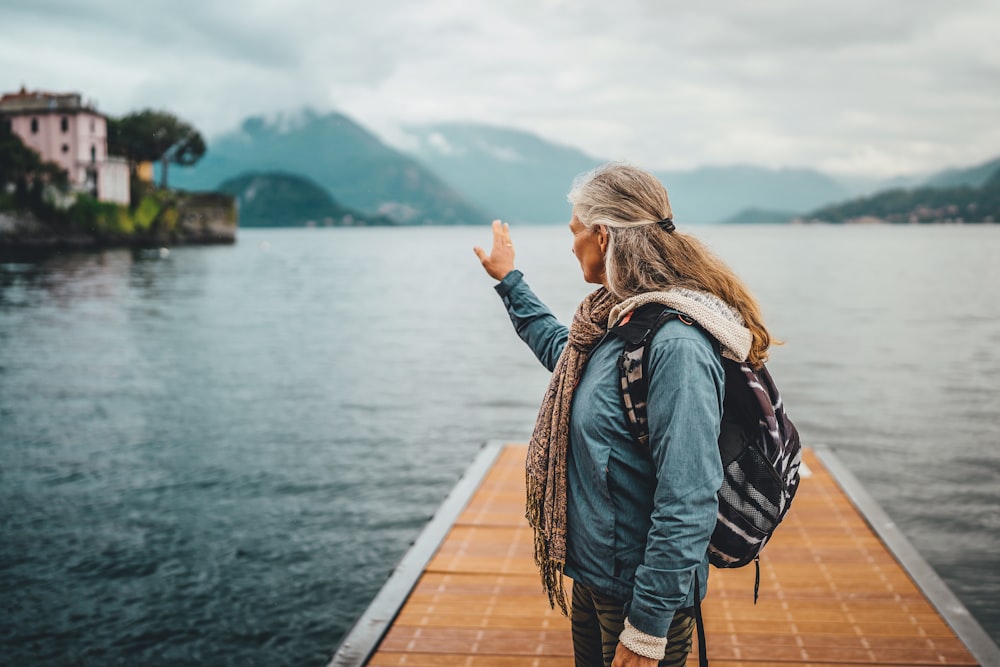 a person standing on a dock