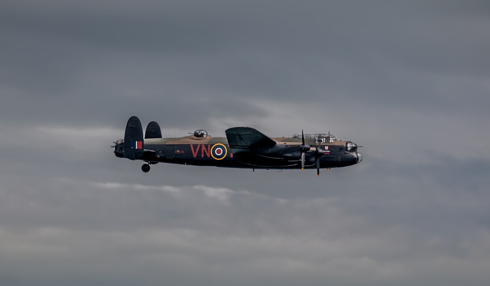 a plane flying in the sky