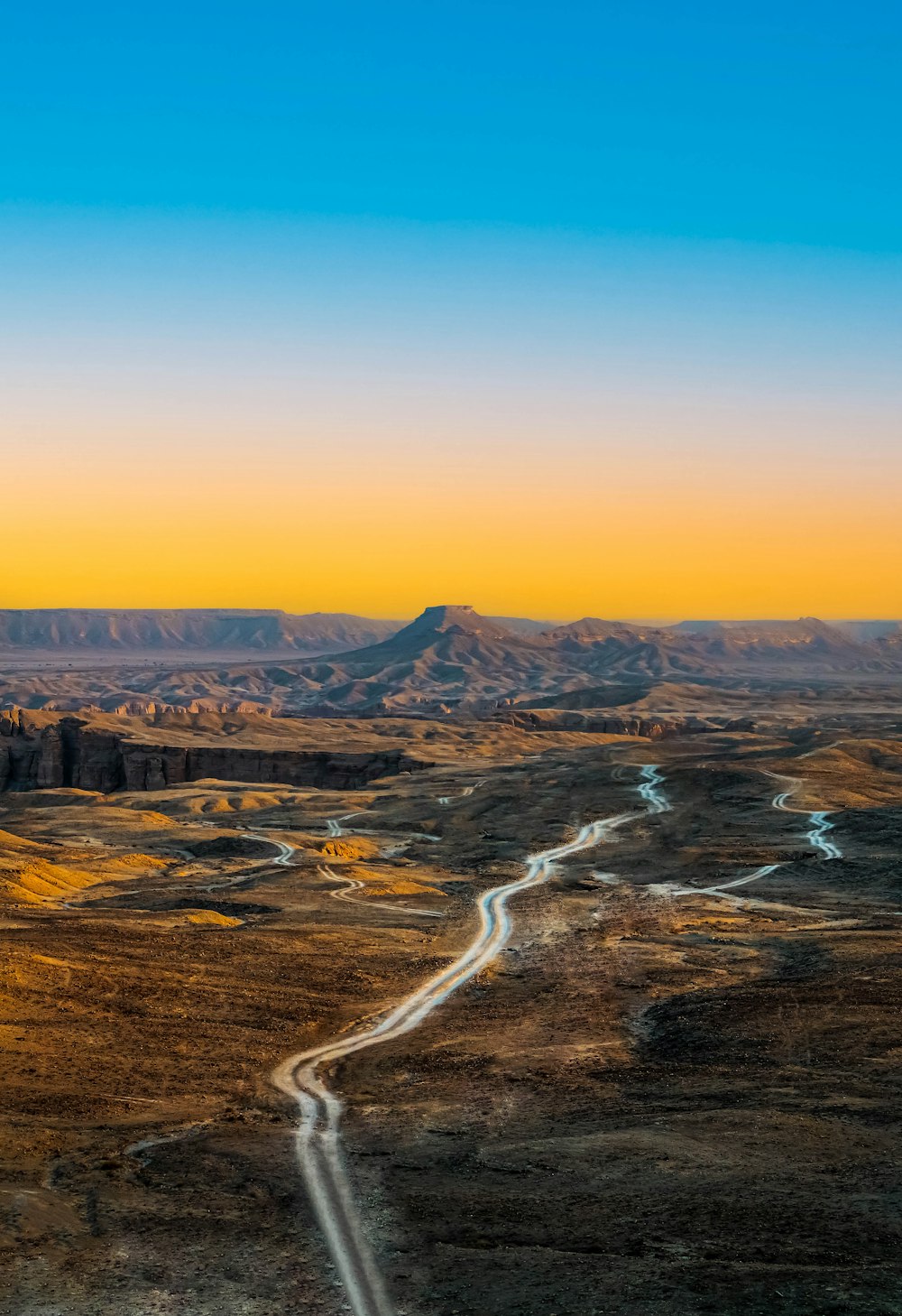 a road going through a canyon