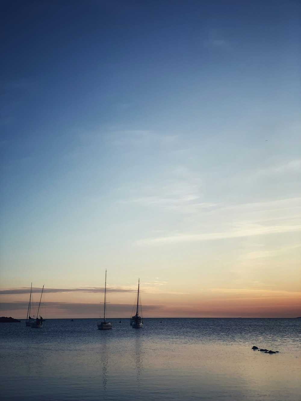 a group of boats in the water