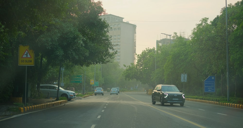 cars on a road