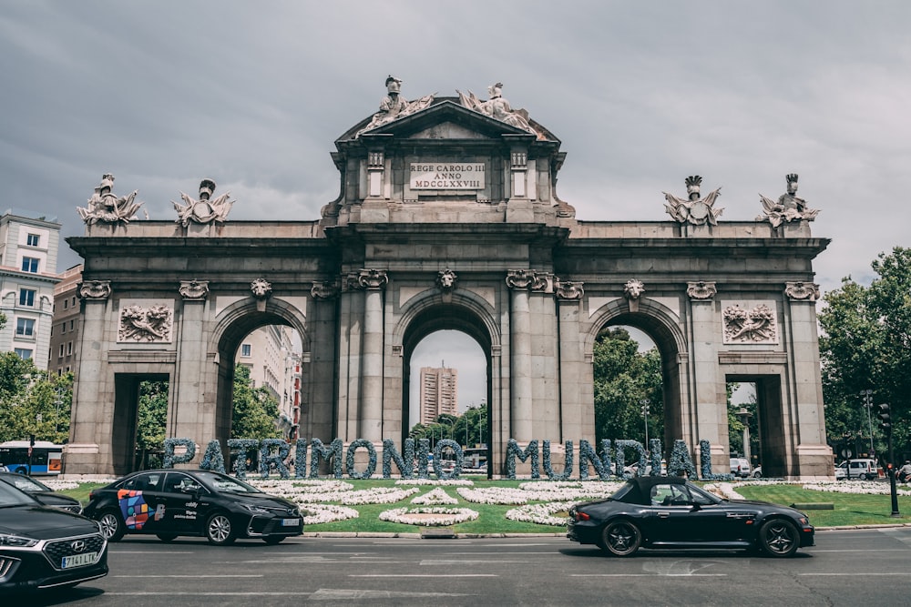 cars parked in front of a building