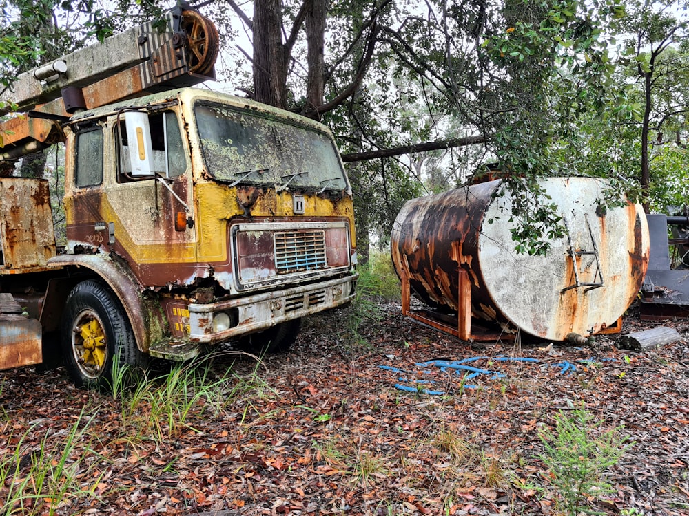 a truck with a large tank