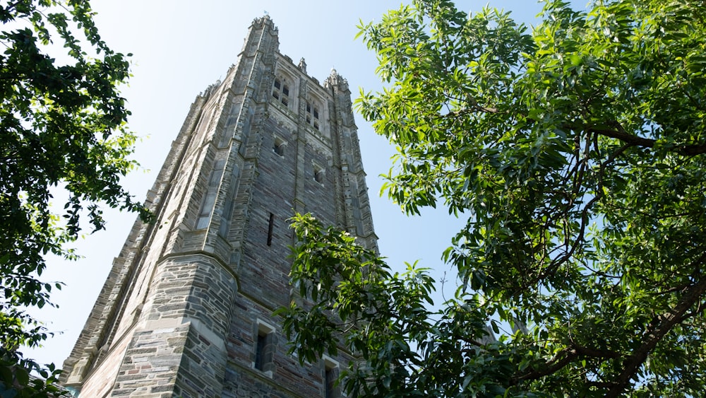 a tall stone building