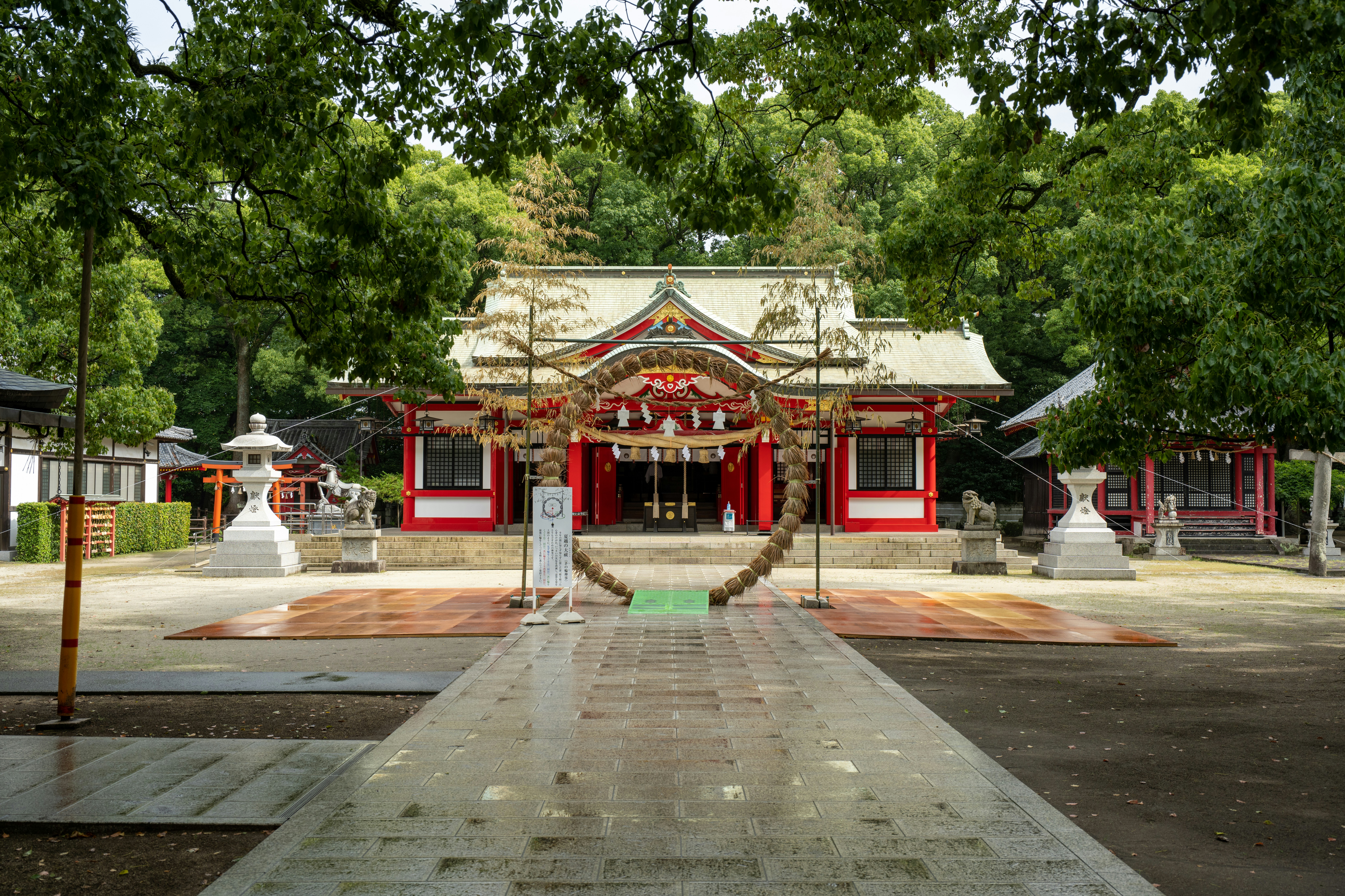 Building with red roof
