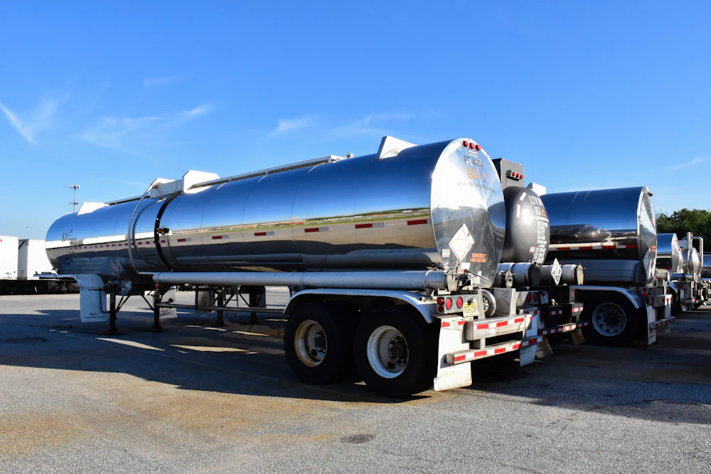 Heavy duty water tanker truck used for industrial transport