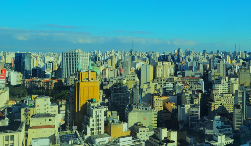 a city with many buildings