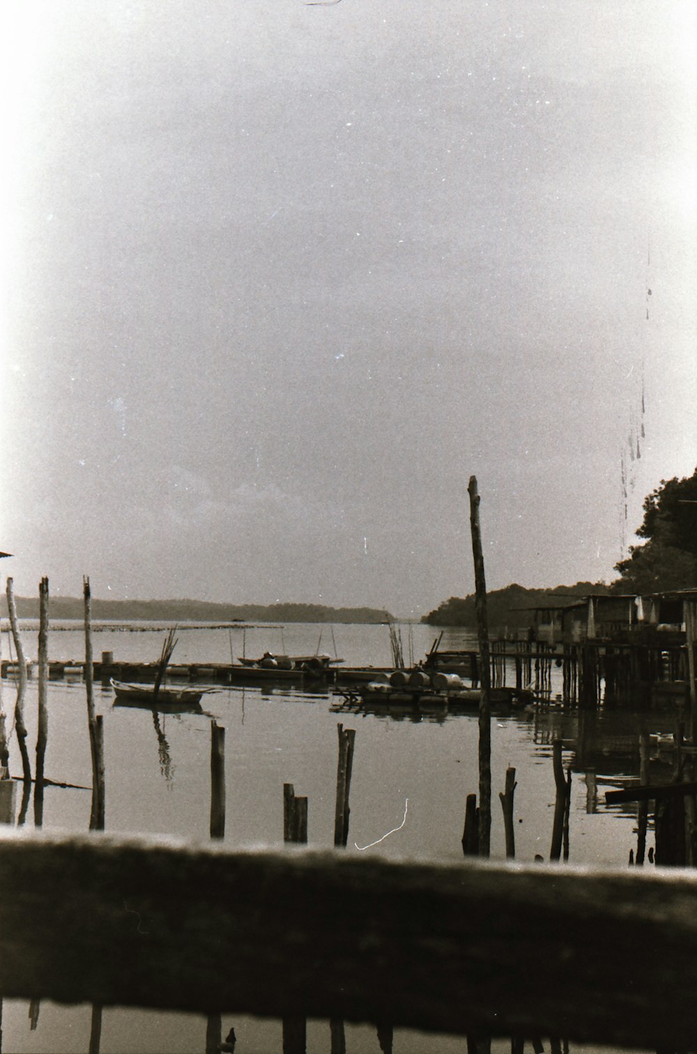 a dock with boats in it