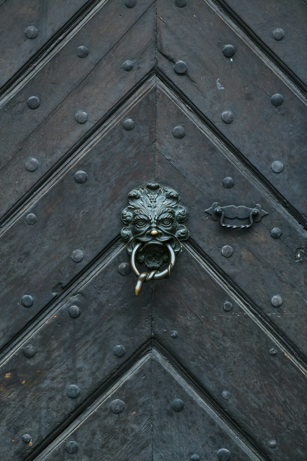 a metal object on a wood surface