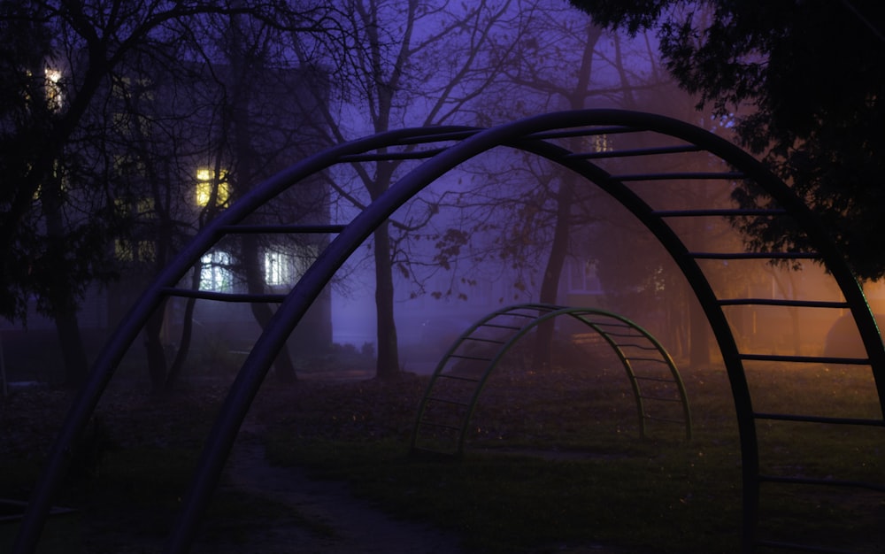 a bench sits unoccupied