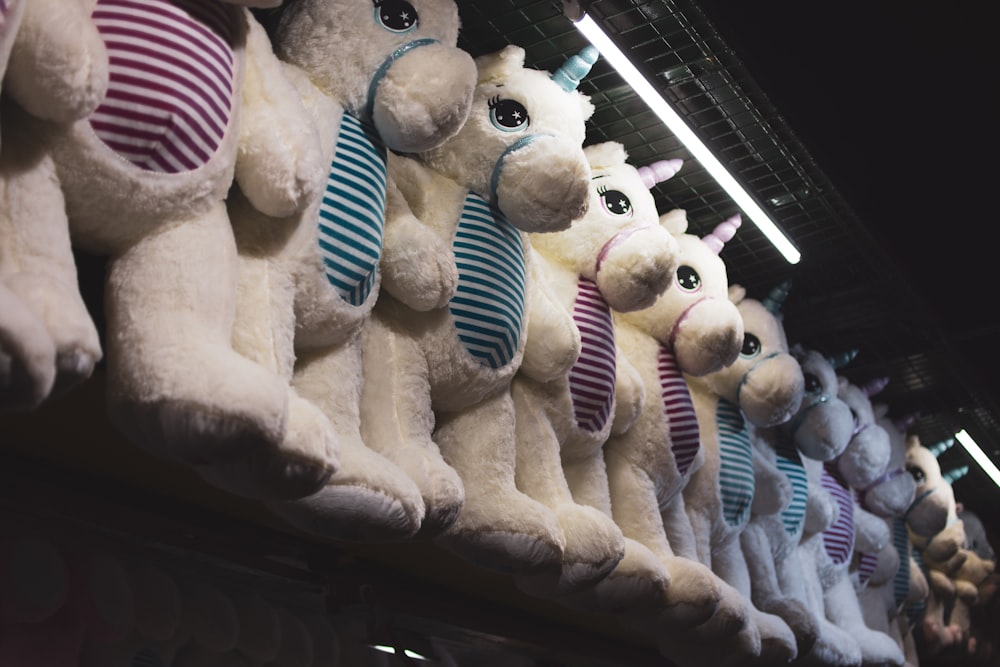 a group of stuffed animals