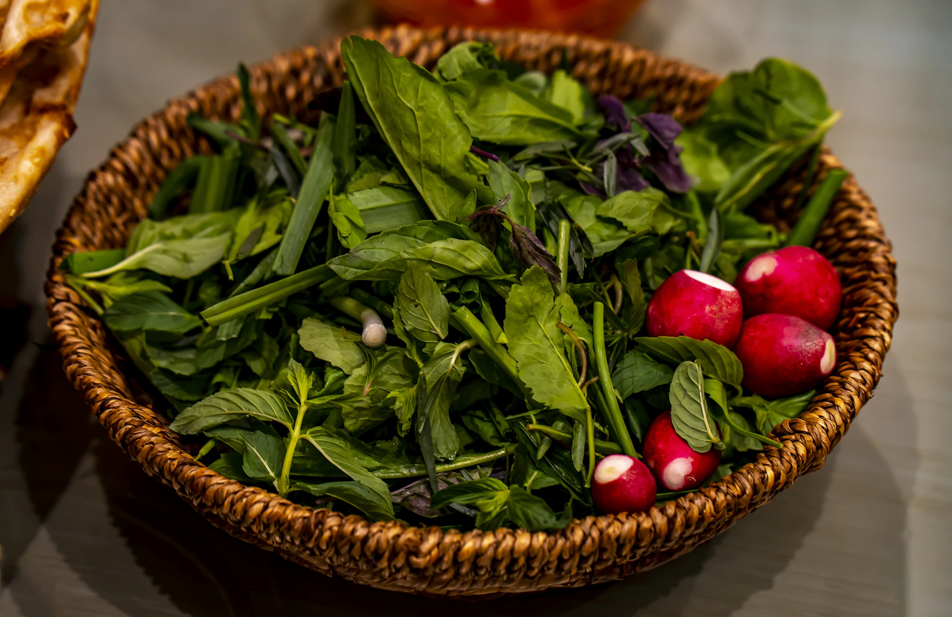 a basket of vegetables