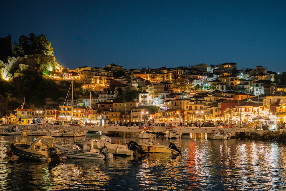 a city with many boats in the water