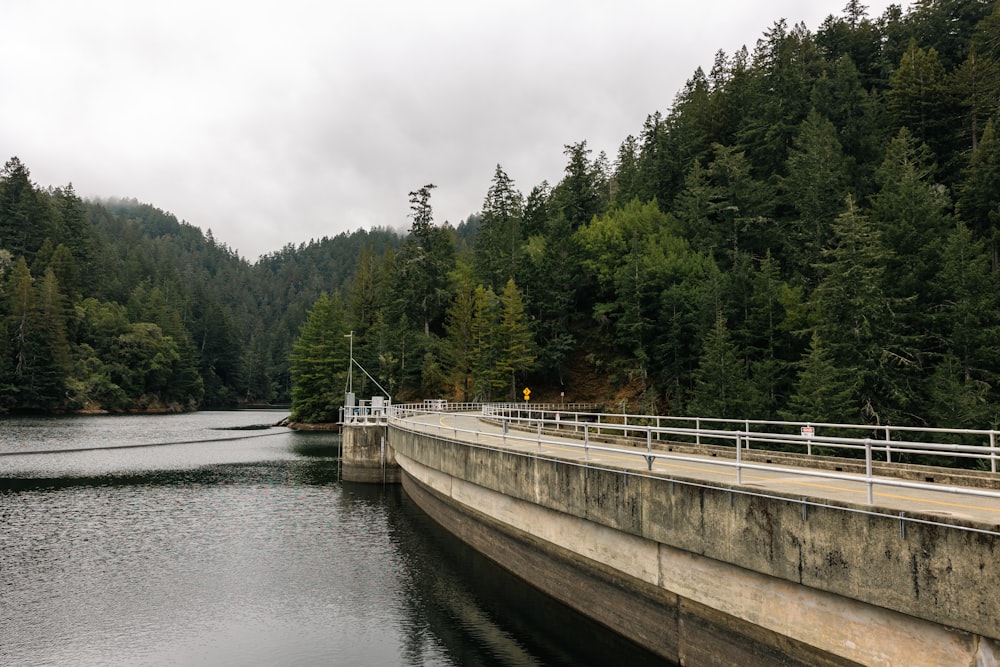 a bridge over a river