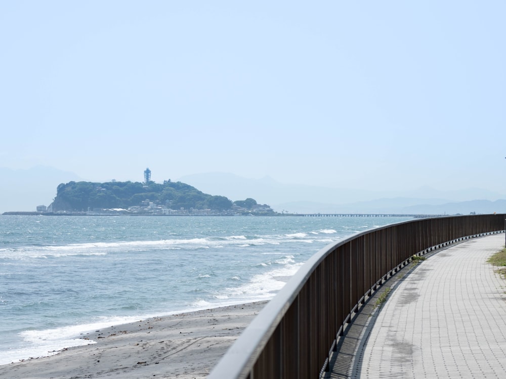 a boardwalk leading to a beach