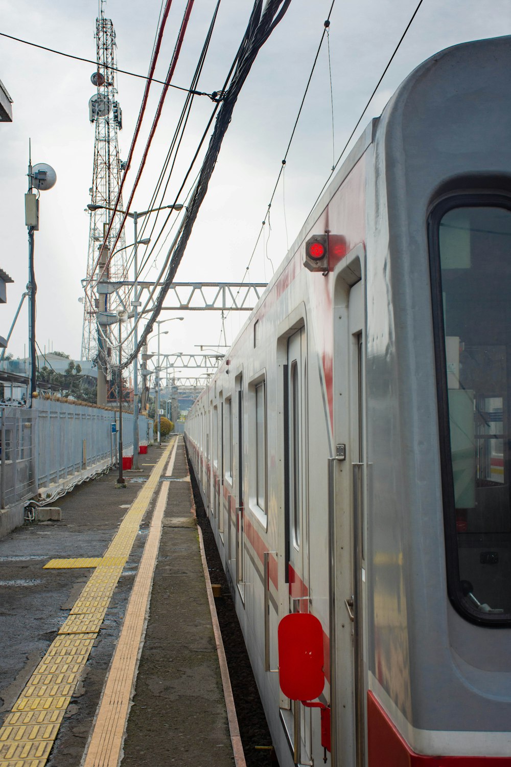 a train on the railway tracks