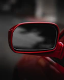 a red car mirror