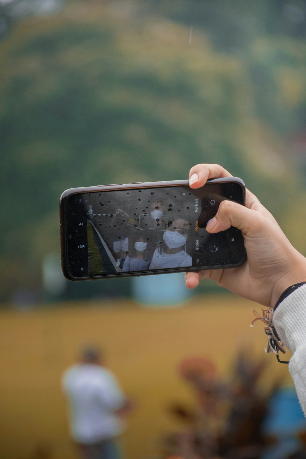 a person holding a cell phone