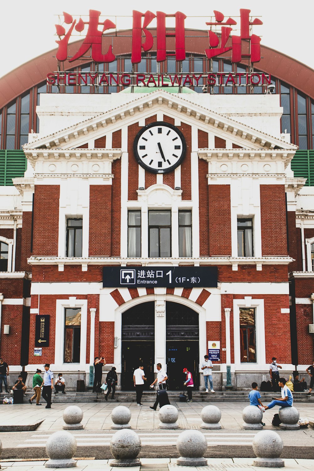 a clock on a building