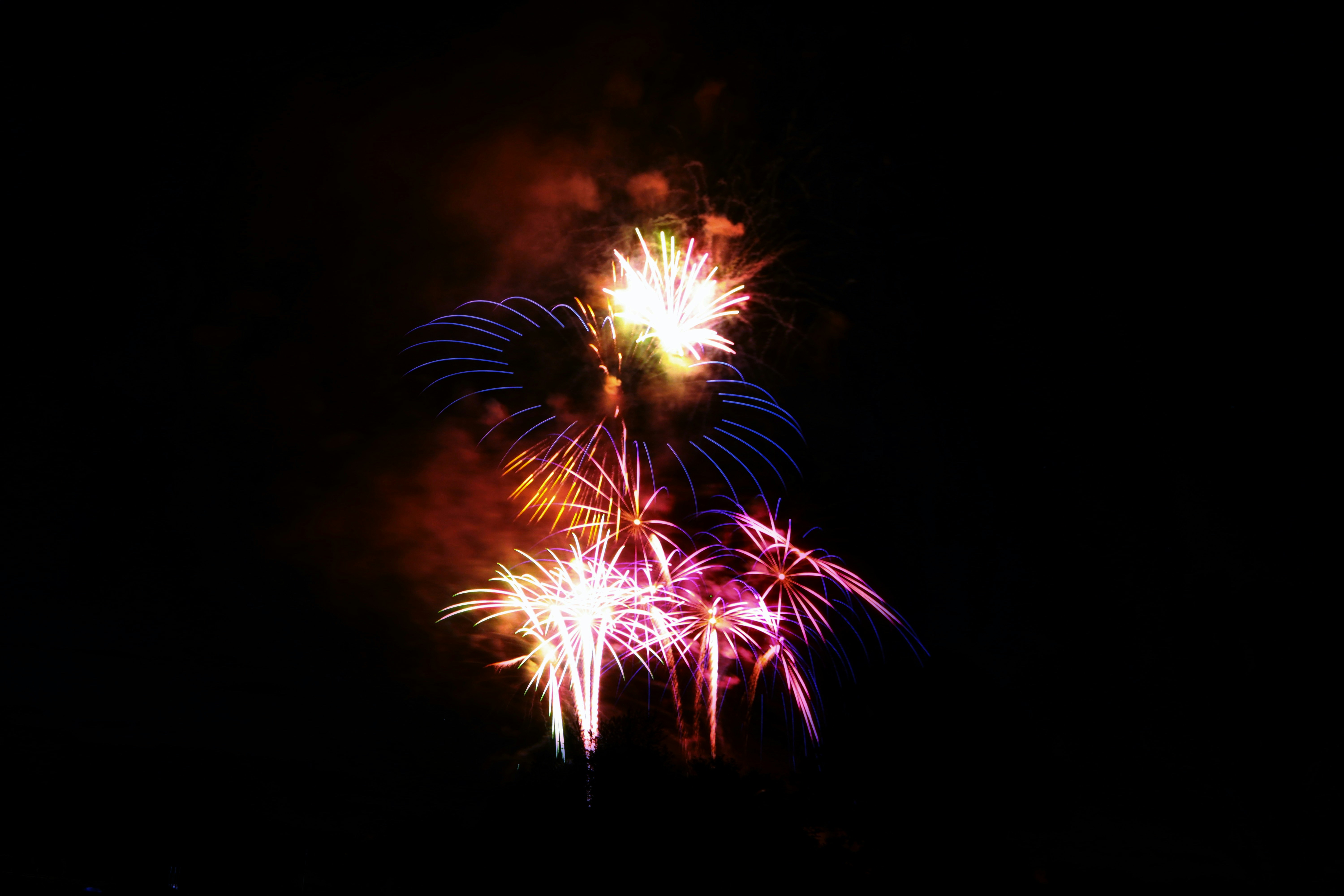 Fireworks in the sky photo Free Ida lee park recreation center Image