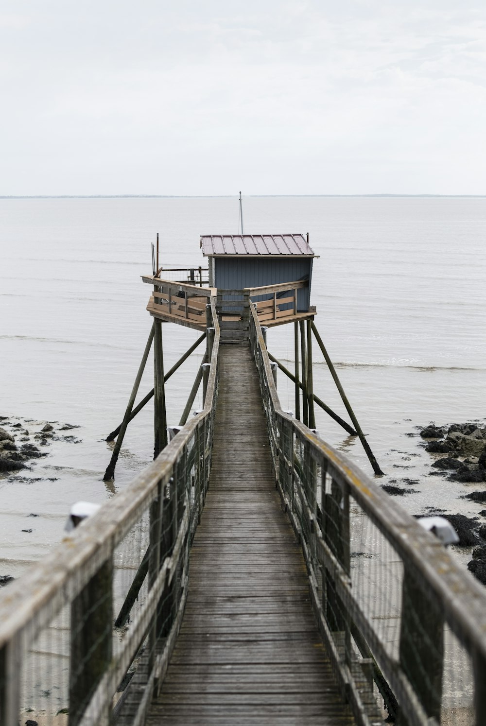 a wooden boat in a body of water