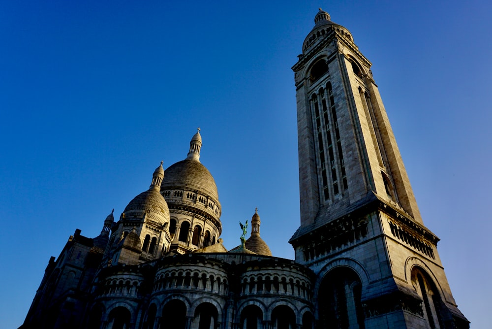 a large building with a tall tower