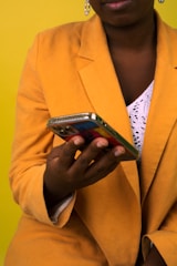 a person holding a cell phone