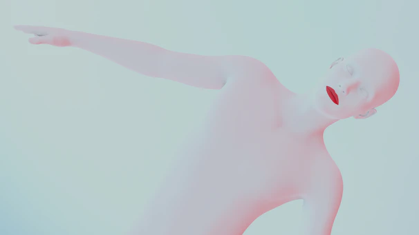 A sleek, minimalist portrait of a digital personality with subtle emotional expression.