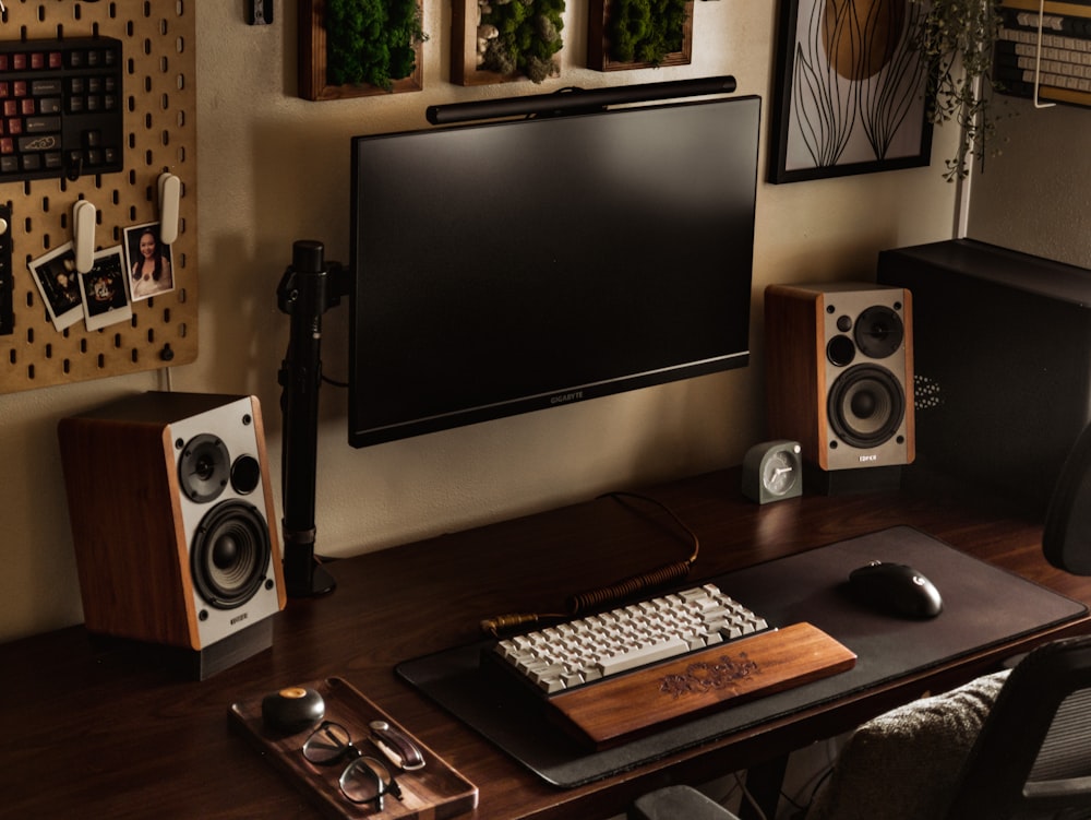 a computer on a desk