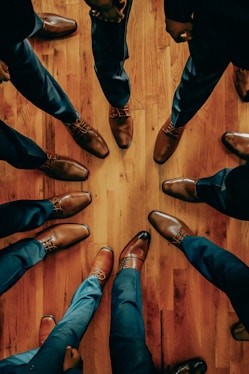 a group of people's feet