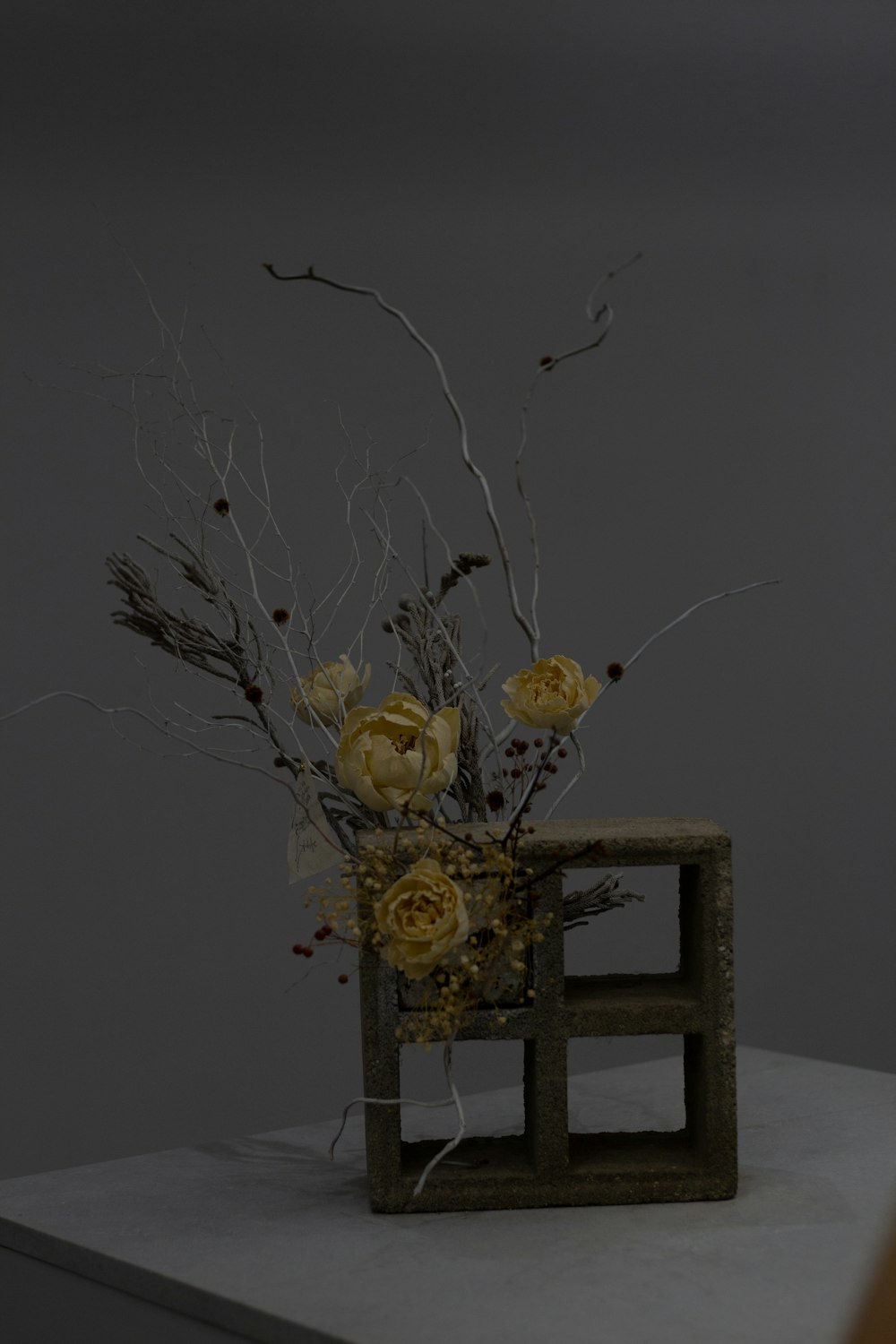 a vase with flowers