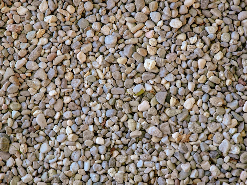 a large pile of small rocks